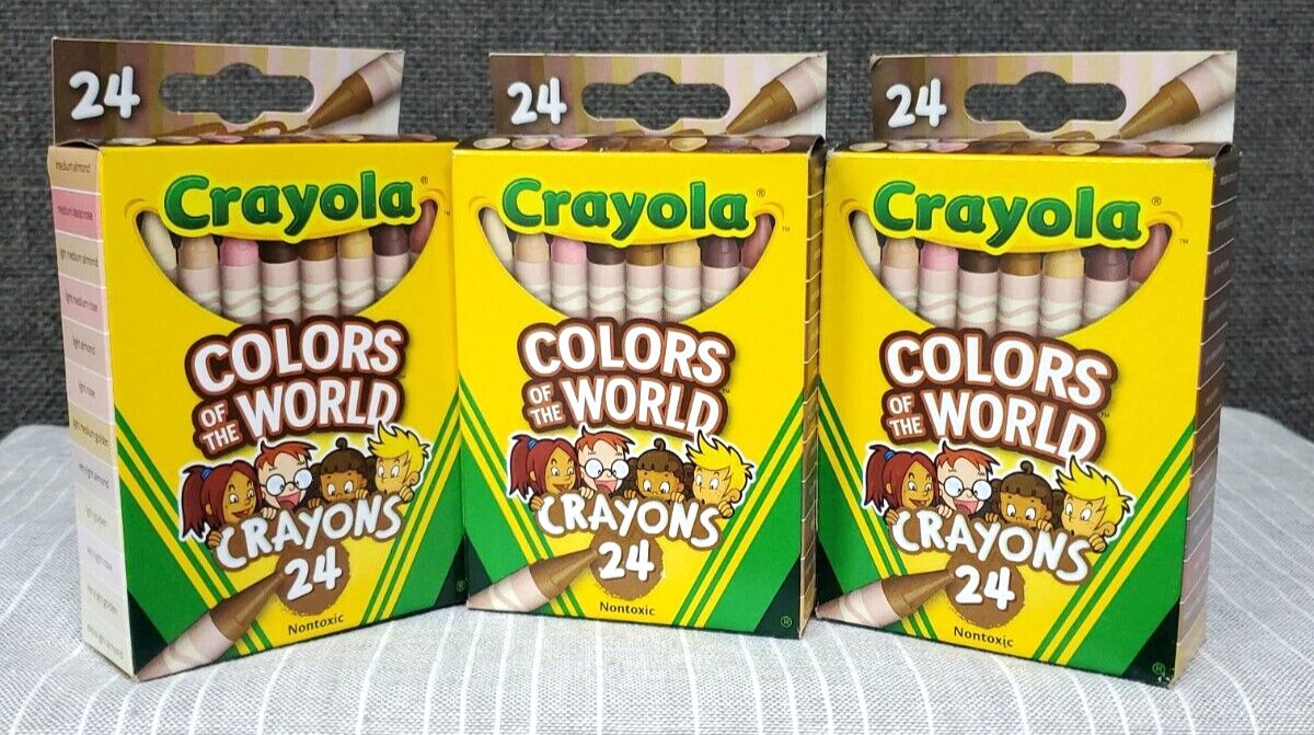3 Packs Crayola Colors Of The World Crayons~ Multicultural~ 24 Ct