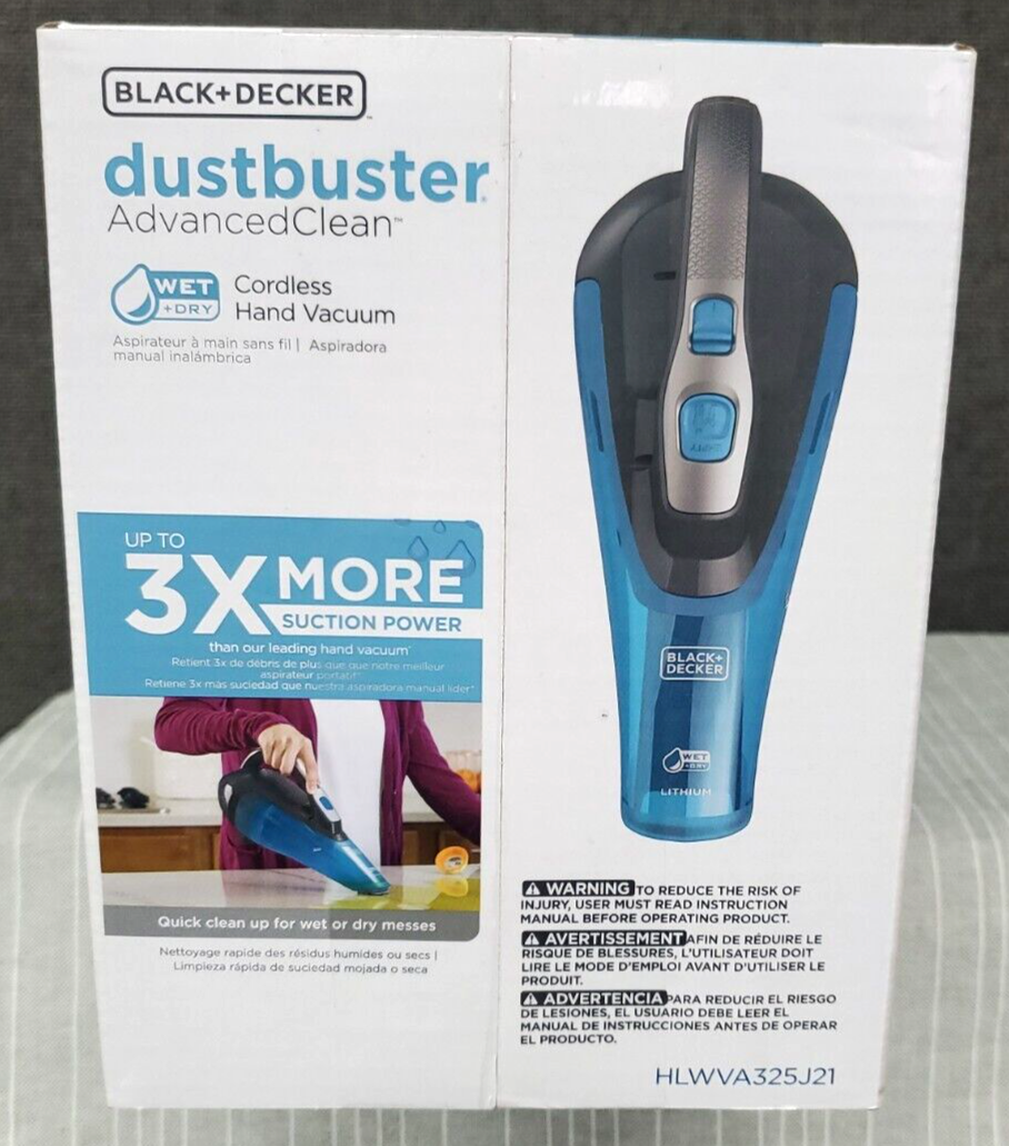Black + Decker Dustbuster Adv Clean Wet/Dry Cordless Hand Vacuum  HLWVA325J21 NEW - BND Treasure Chest