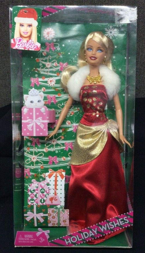 2009 Mattel Holiday Wishes Barbie~ R6589~ Matching Game on Back~ NRFB~ New!o