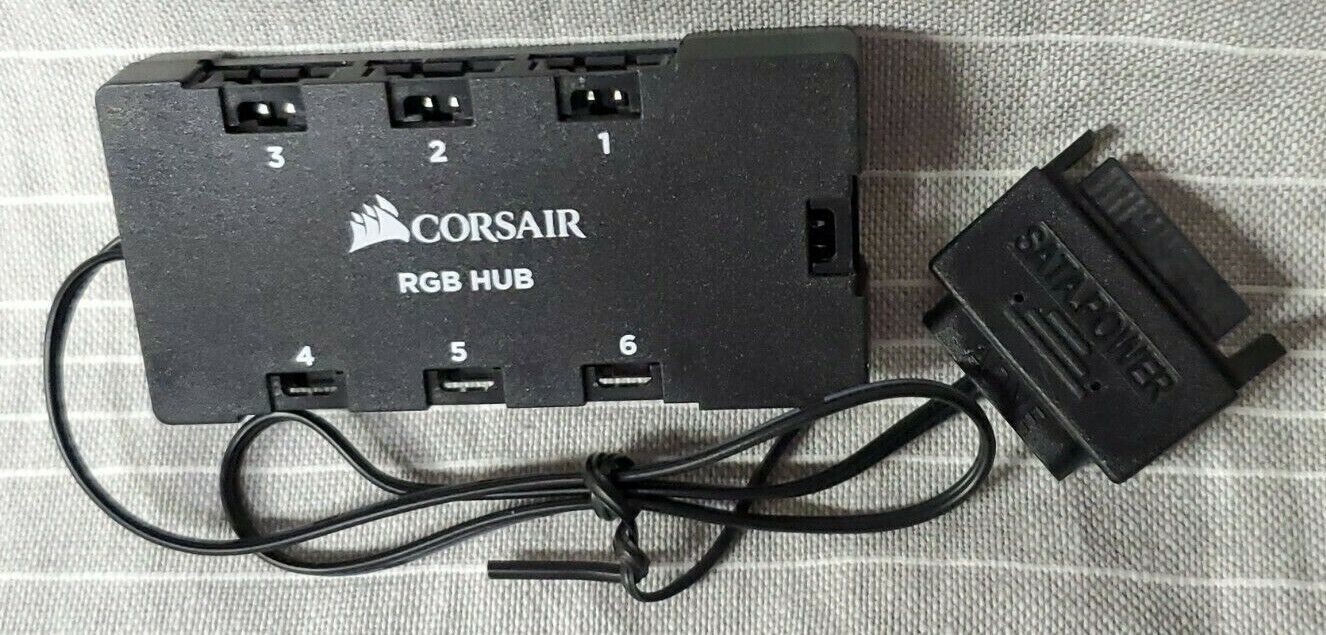 Corsair 6-Port RGB Fan HUB for Lighting Node Pro / Core iCue CO-895002 –  Mnpctech