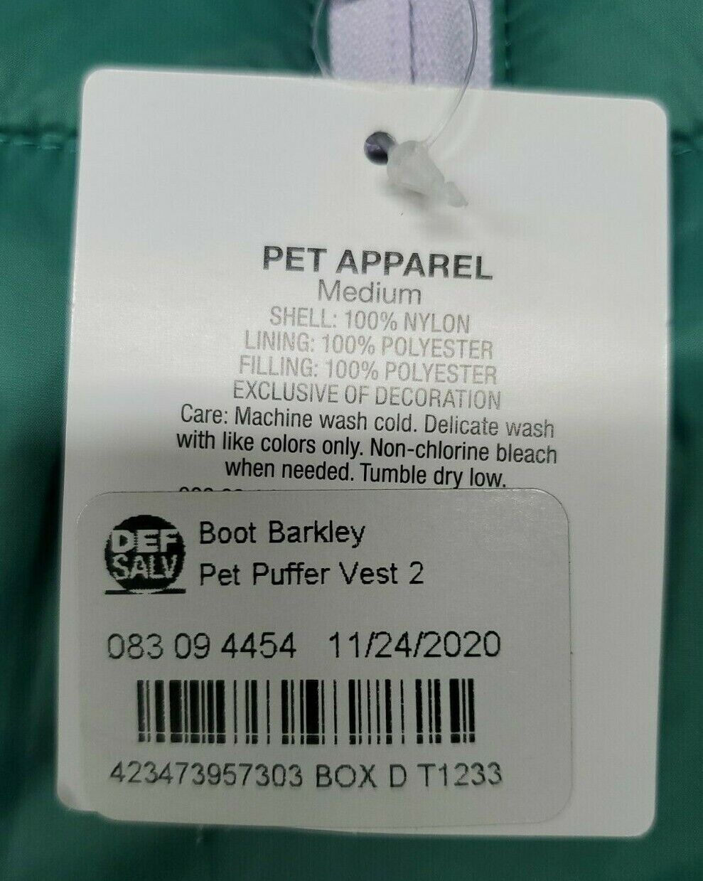 Dog and Cat Puffer Jacket with Buckle - Green - XS - Boots & Barkley™