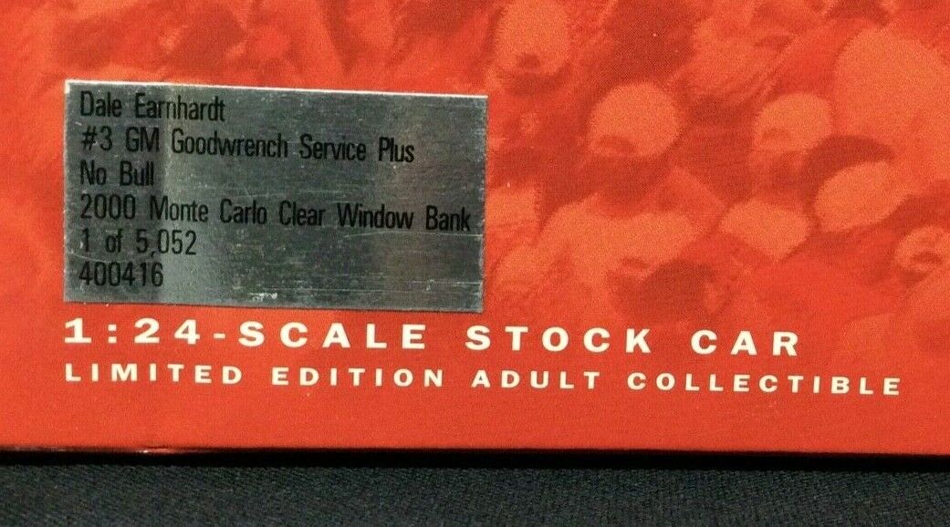 Details about   Dale Earnhardt Sr #3 & Jr #8 Budweiser No Bull 2000 two cars RCCA 1:24 CWB new  