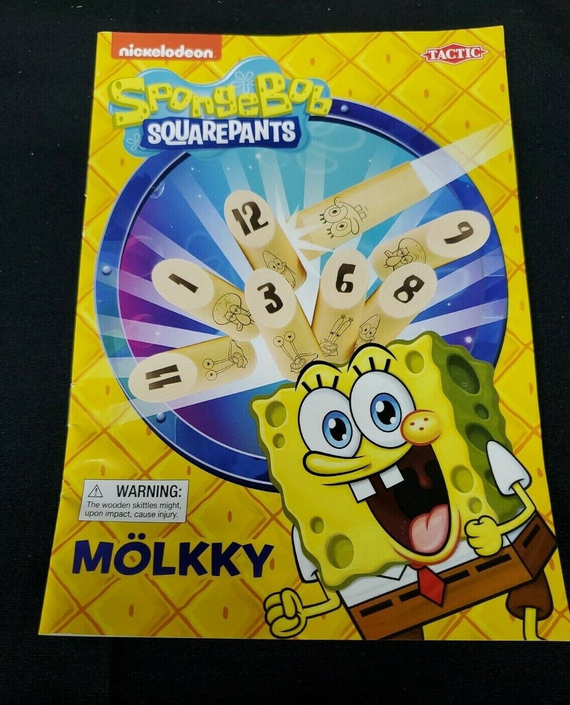 Spongebob Squarepants Mölkky Wooden Pin Bowling Game~