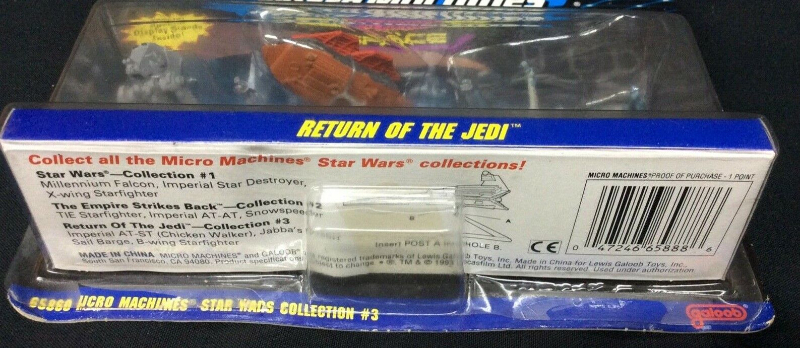 1993 Micro Machines Space Star Wars Return Of The Jedi Collection #3 Galoob Wear 