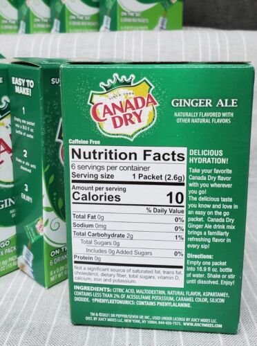 Canada Dry On The Go Sugar Free Ginger Ale