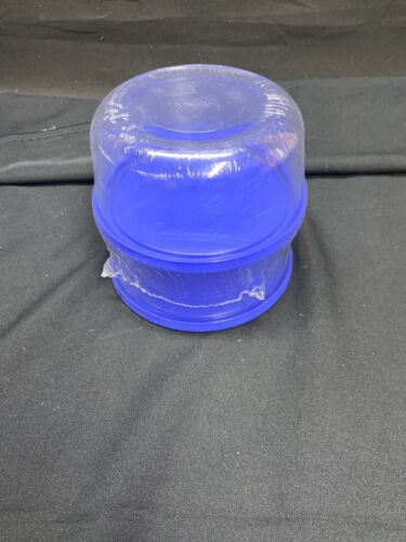 4-cup Round Plastic Lid, Dark Blue
