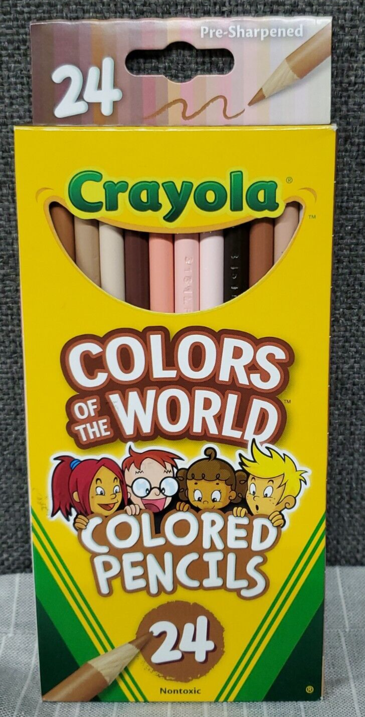 Crayola Colors Of The World Colored Pencils~ 24 Ct Box~ Pre-Sharpened~ NEW!  - BND Treasure Chest