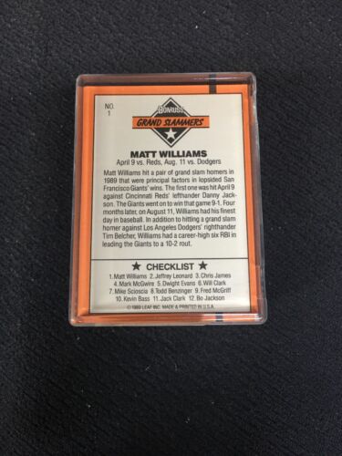 1990 Donruss Matt Williams Baseball Card Set - BND Treasure Chest