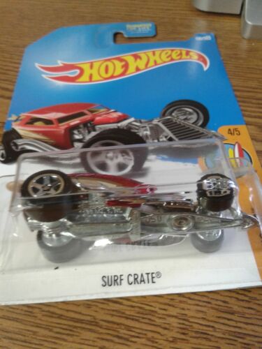HOT WHEELS 2017 SURF'S UP SURF CRATE #4/5 RED SHORT CARD 