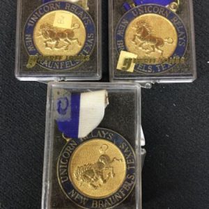 Track & Field Gold Unicorn Relays New Braunfels, Texas Medal