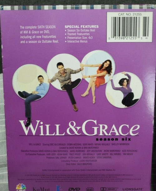 Will & Grace Season 6~ 4 Disc DVD Box Set~ Great Preowned Condition! - Image 5