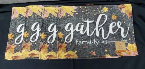 Gather Family~ CHOICE of Table Runner, Placemats, OR Runner w/ 4 Placemats~ NEW - Image 7