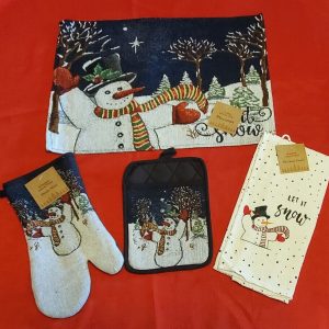 I'll Be GnomeChristmas Set of 4 Placemats OR Oven Mitt, Pot