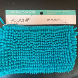 Other *NEW* Yoobi Fuzzy Zip Zipper Pouch, Teal Blue