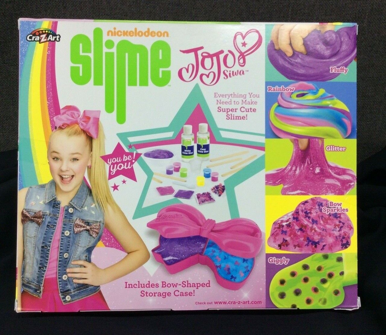 Nickelodeon Jojo Siwa Super satisfactoria Slime Kit Con Pegamento-Crazart-Nuevo 