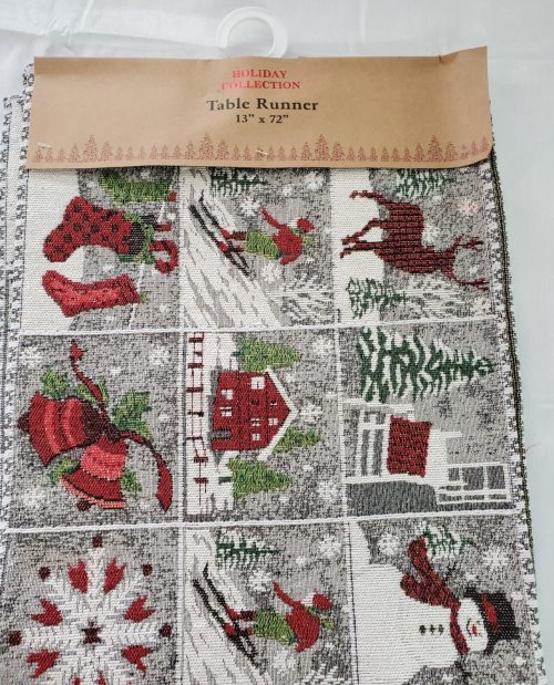 Holiday Cheer Tapestry~ Table Runner, Placemats, OR Runner w/ 4 Placemats NEW! - Image 3