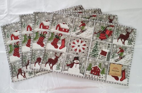 Holiday Cheer Tapestry~ Table Runner, Placemats, OR Runner w/ 4 Placemats NEW! - Image 5