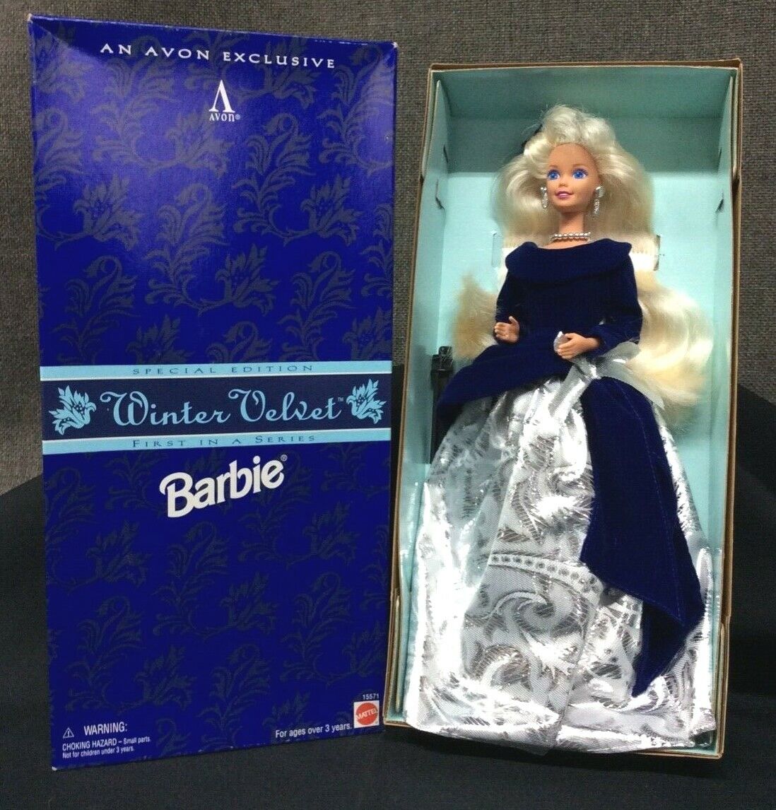 Avon Winter Velvet Barbie 1st In A Special Edition~ Beautiful! - BND Chest