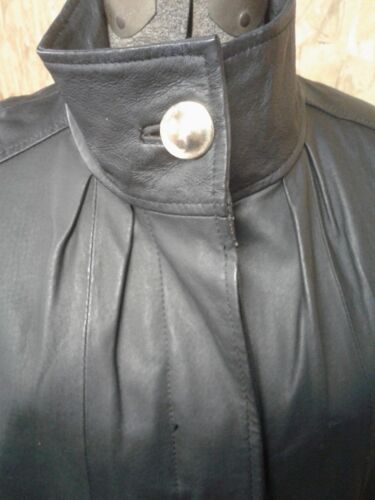KC Collection-size M-Black full length leather coat