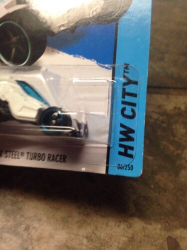 Hot Wheels 2014 #086/250 MAX STEEL TURBO RACER white HW CITY new casting 2014 