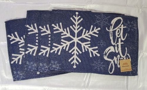 Let It Snow Tapestry~Table Runner, Placemats, OR Runner w/ 4 Placemats~ NEW - Image 5