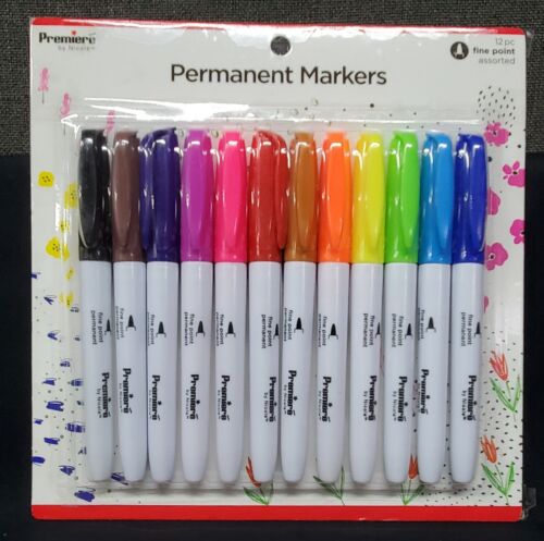 Permanent Markers~ 12 Ct Fine Point~ Premiere by Nicole~ NEW