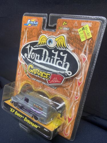 Jada Toys Von Dutch Garage Wave 1 '57 Chevy Suburban Gray 1:64 Diecast NEW