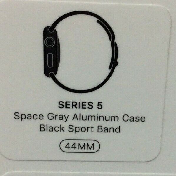 NEW Apple Watch Series 5 44mm Space Gray Aluminium w/ Black Sp